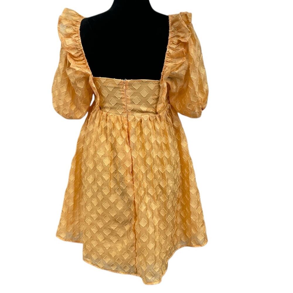 Storie Mini Babydoll dress Gold Size Small - Picture 2 of 5